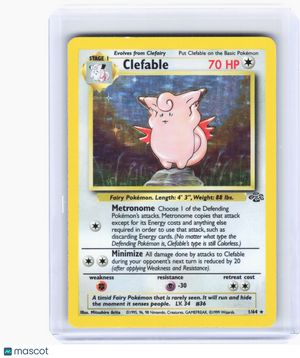 1999 Pokemon—Clefable #1/64 Jungle—Holo Rare Holo [Moderately Played]