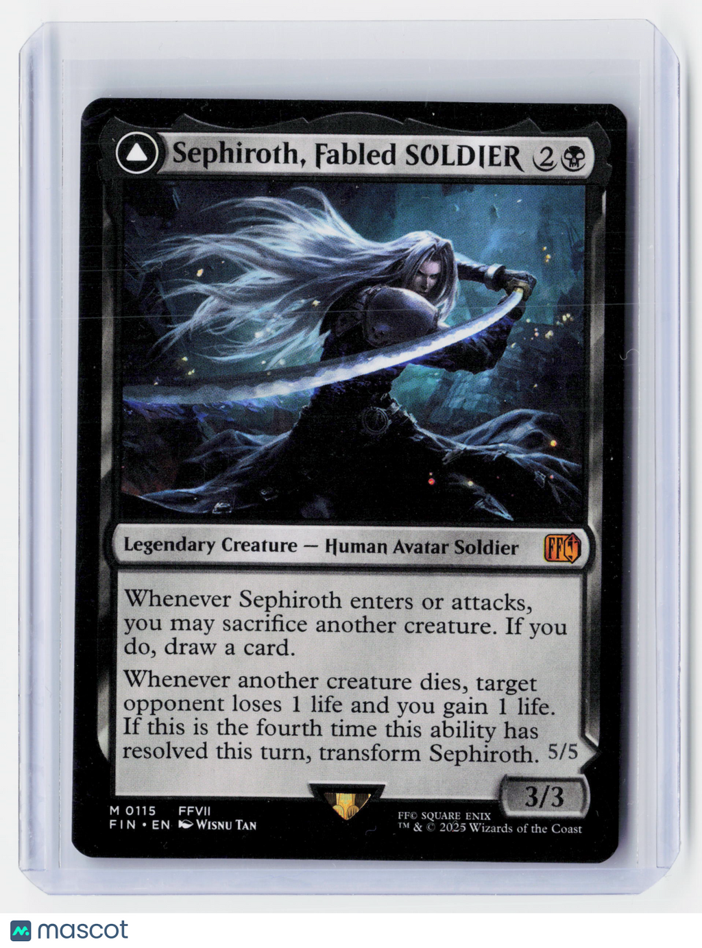2025 Magic: TG—Sephiroth, Fabled SOLDIER #115 FINAL FANTASY (FIN)—Mythic Nonfoil