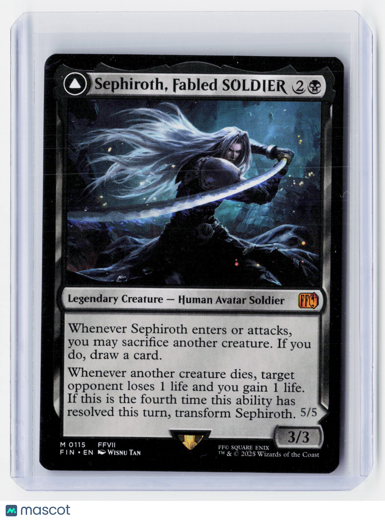 2025 Magic: TG—Sephiroth, Fabled SOLDIER #115 FINAL FANTASY (FIN)—Mythic Nonfoil