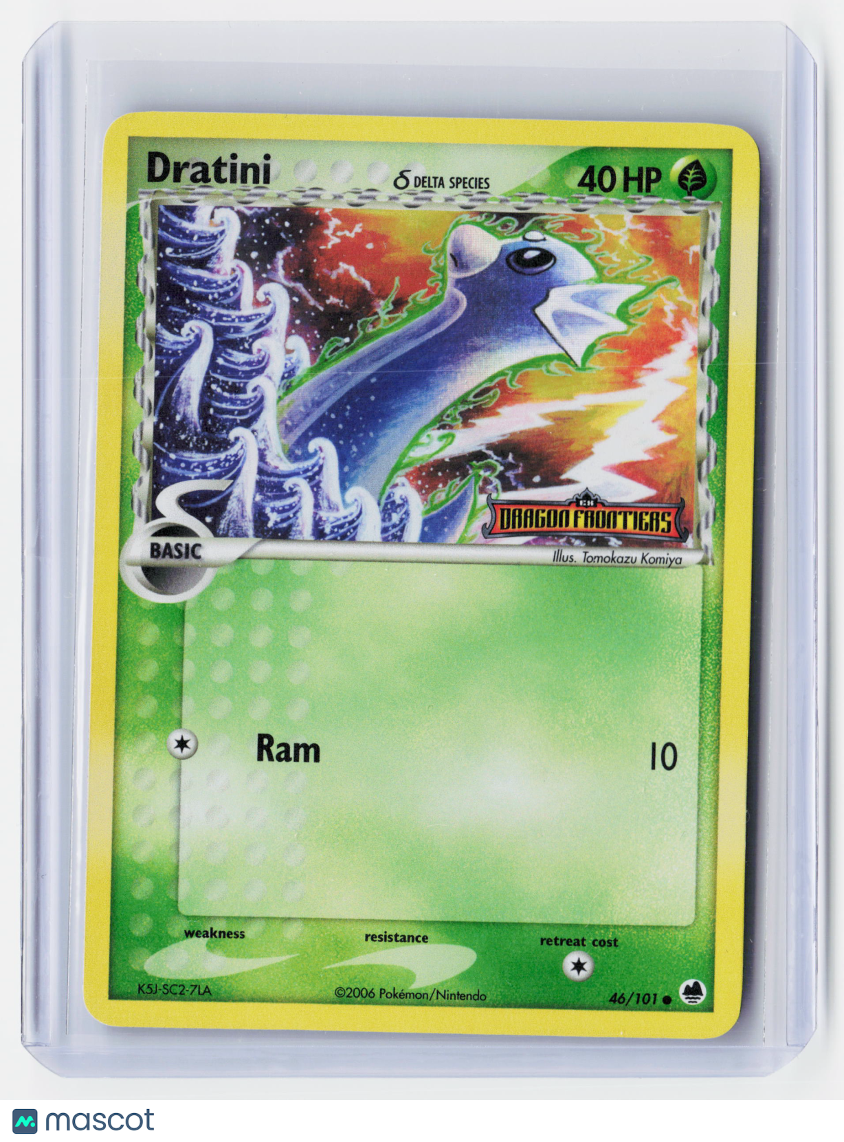 2006 Pokemon—Dratini (Delta Species) #46/101 EX Dragon Frontiers—Reverse Holo