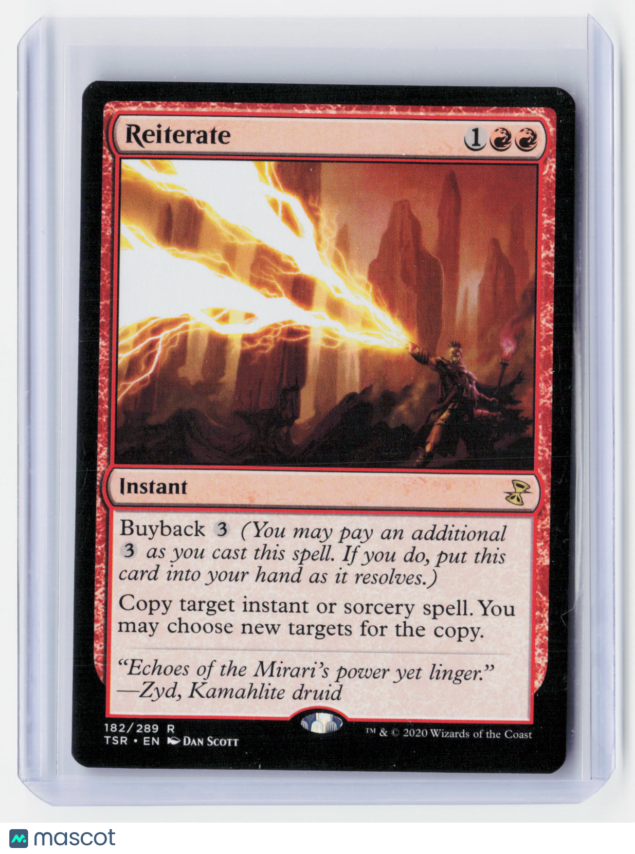 2020 Magic: TG—Reiterate #182/289 Time Spiral: Remastered (TSR)—Rare Nonfoil