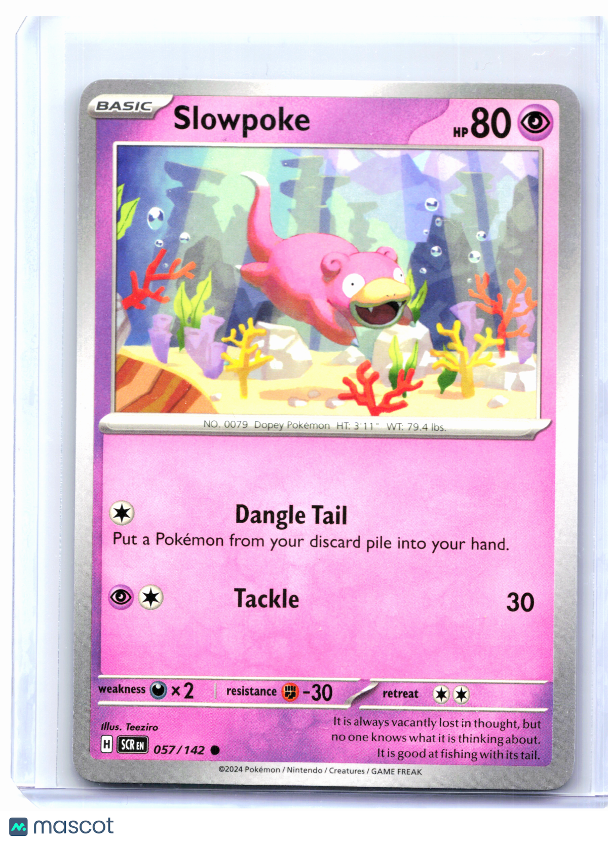 2024 Pokemon—Slowpoke #057/142 Stellar Crown—Common Nonholo