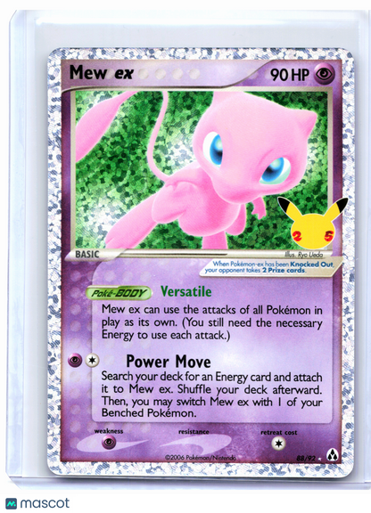 2021 Pokemon—Mew ex #88/92 Celebrations: Classic Collection—CC Holo