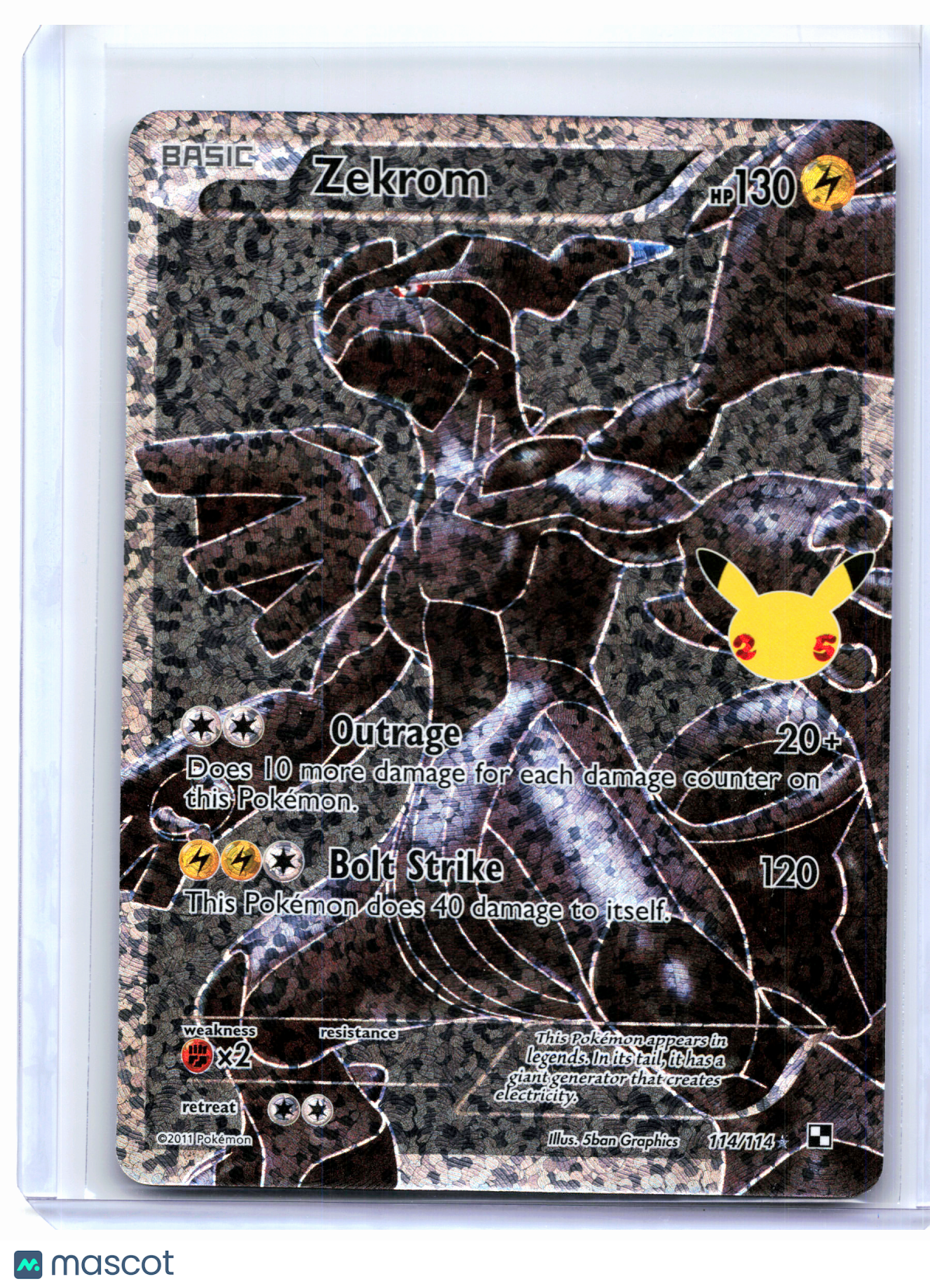 2021 Pokemon—Zekrom #114/114 Celebrations: Classic Collection—CC Holo