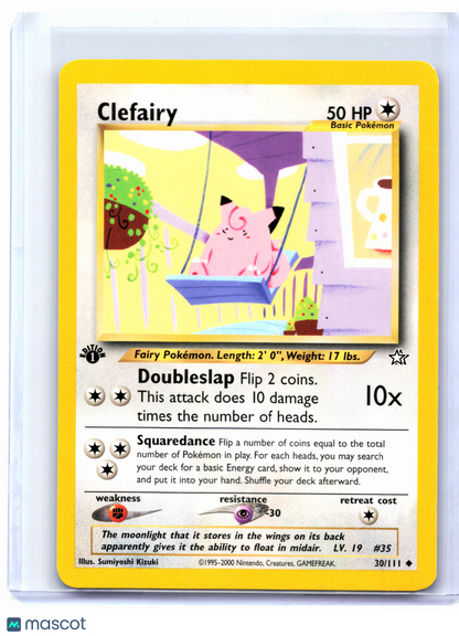 2000 Pokemon—Clefairy #30/111 Neo Genesis—Uncommon Nonholo (1st Edition)