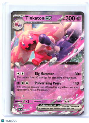 2023 Pokemon—Tinkaton ex #031 Scarlet & Violet Promo—Black Star Promo Holo [LP]