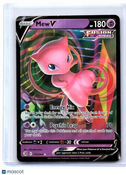 2022 Pokemon—Mew V #113/264 Fusion Strike—Ultra Rare Holo [Lightly Played]