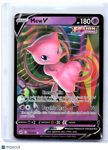 2022 Pokemon—Mew V #113/264 Fusion Strike—Ultra Rare Holo [Lightly Played]