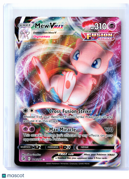 2022 Pokemon—Mew VMAX #114/264 Fusion Strike—Ultra Rare Holo [Moderately Played]