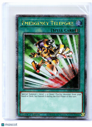 2024 YuGiOh—Emergency Teleport #RA02-EN053—Quarter Century Secret Rare (1st Ed)