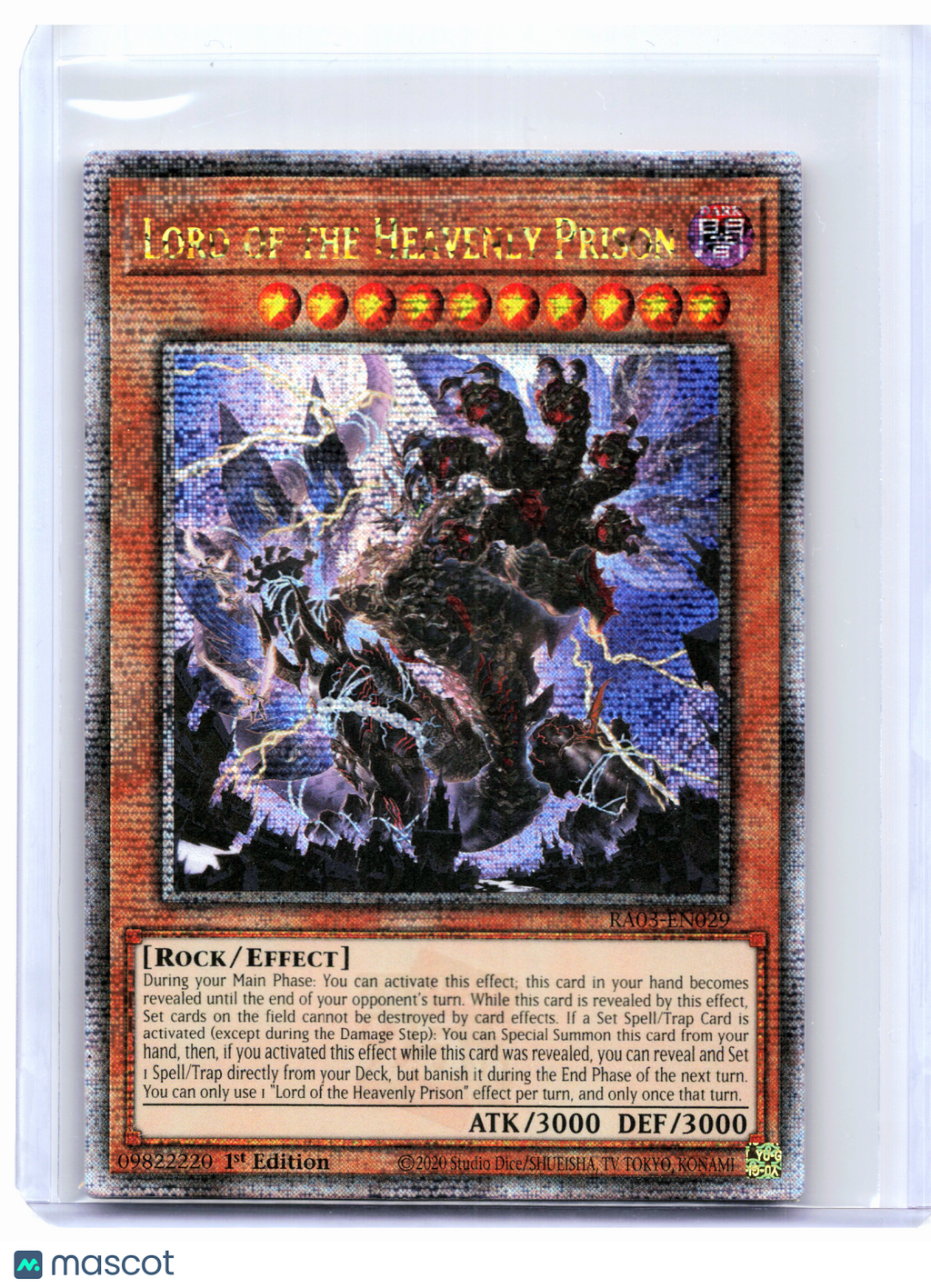 2024 YuGiOh!—Lord of the Heavenly Prison #RA03-EN029—QCR (1st Edition)