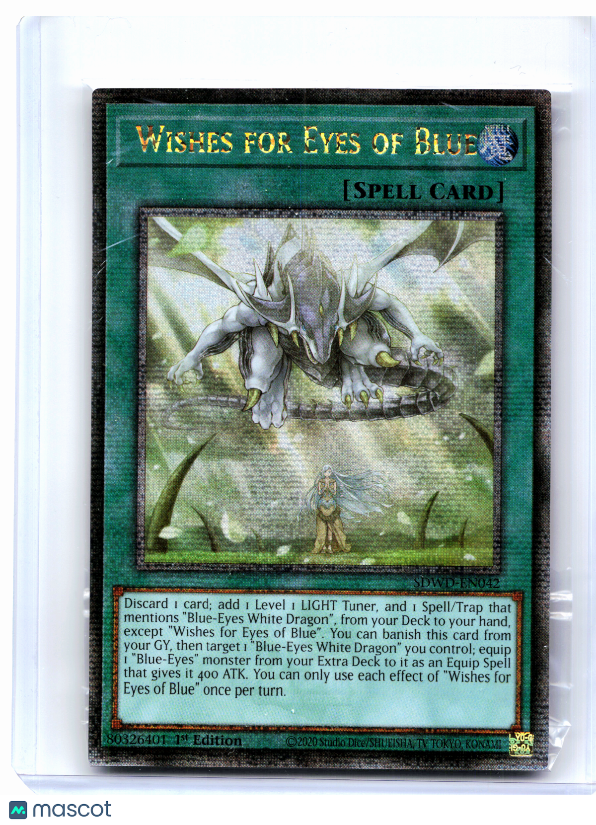 202 YuGiOh!—Wishes for Eyes of Blue #SDWD-EN042—QCR (1st Edition) [Sealed]