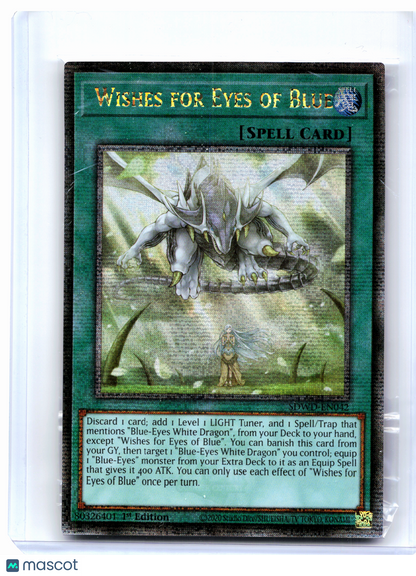 202 YuGiOh!—Wishes for Eyes of Blue #SDWD-EN042—QCR (1st Edition) [Sealed]