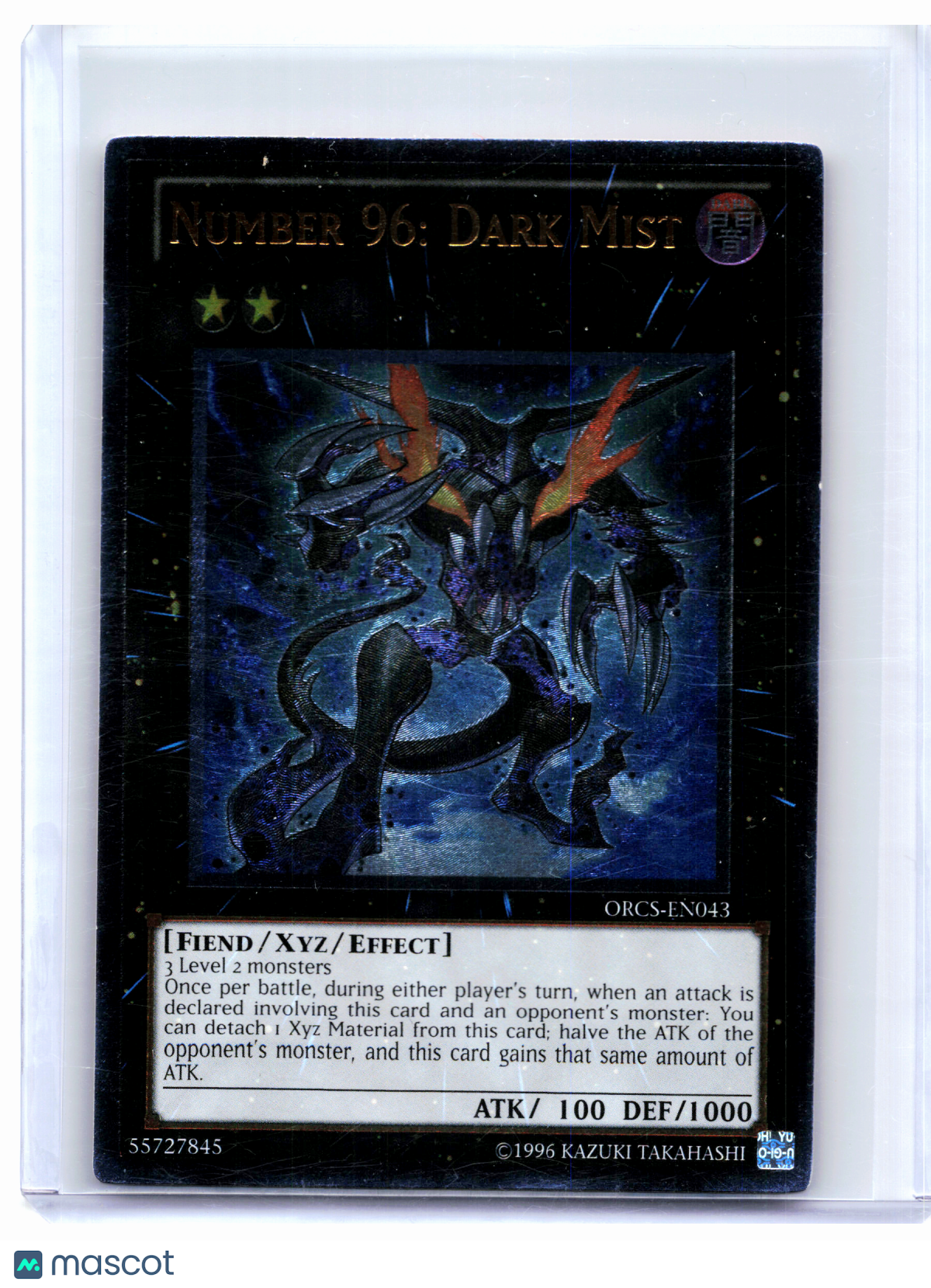 2012 YuGiOh!—Number 96: Dark Mist #ORCS-EN043 Order of Chaos—Ultimate Rare Foil