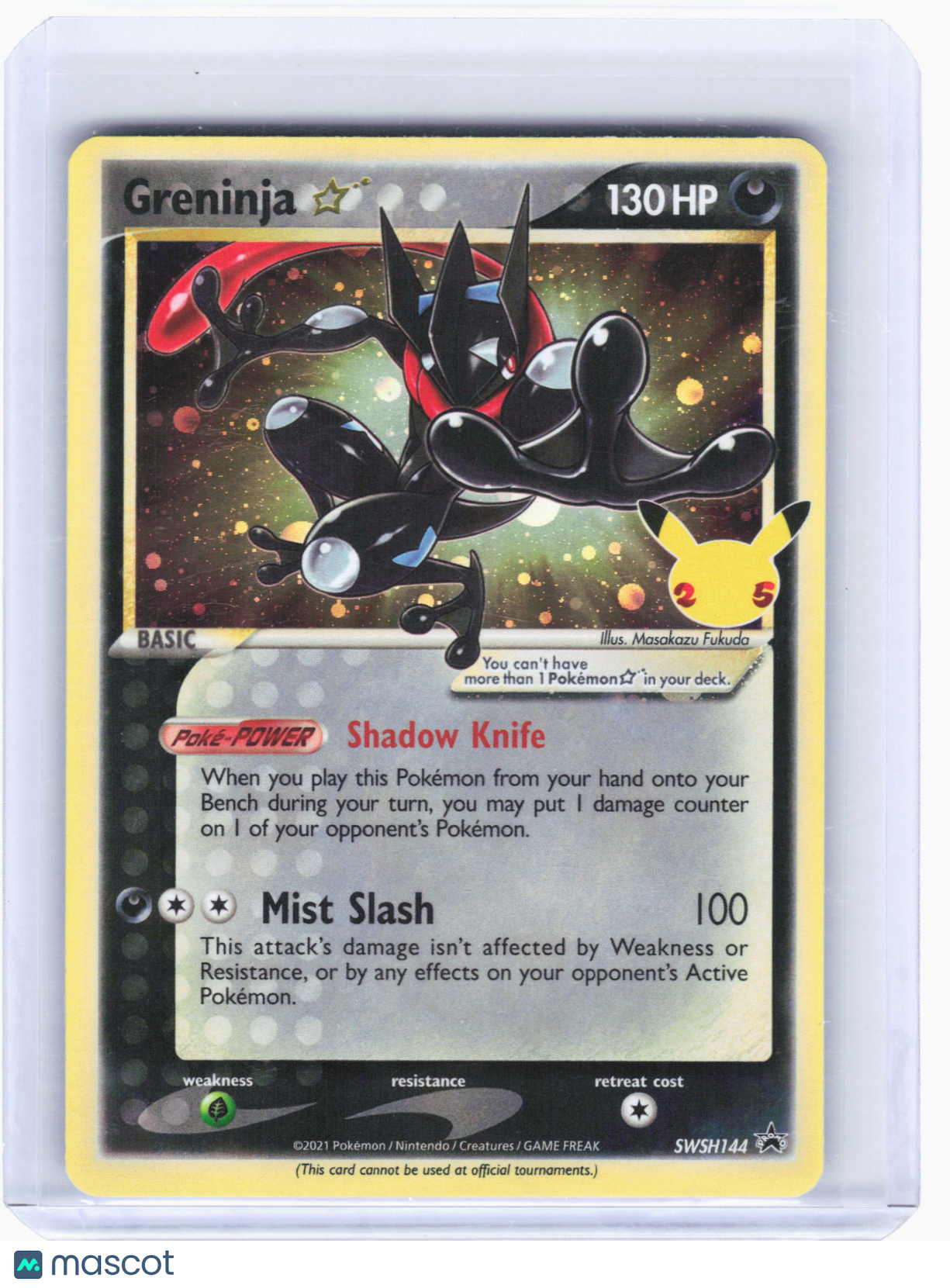 2021 Pokemon—Greninja Star #SWSH144 Sword & Shield Promo Cards—Black Star Promo