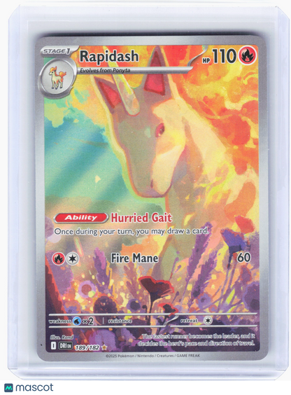 2025 Pokemon—Rapidash #189/182 Destined Rivals—Illustration Rare Holo