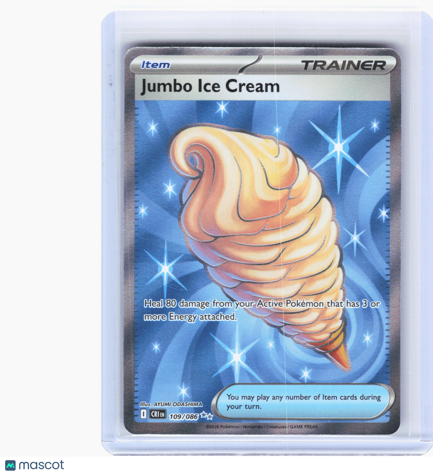 2026 Pokemon—Jumbo Ice Cream #109/86 Chaos Rising—Ultra Rare Holo
