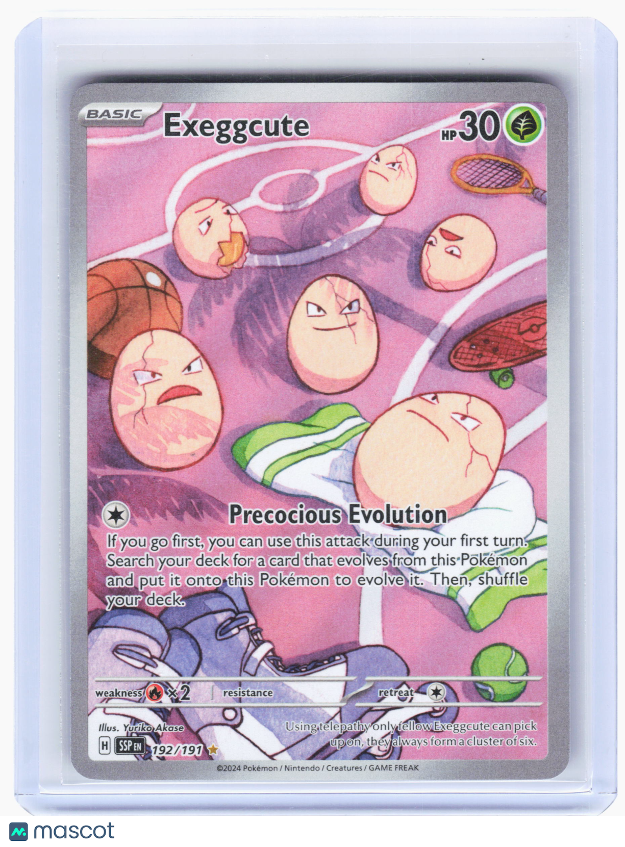 2024 Pokemon—Exeggcute #192/191 Surging Sparks—Illustration Rare Holo