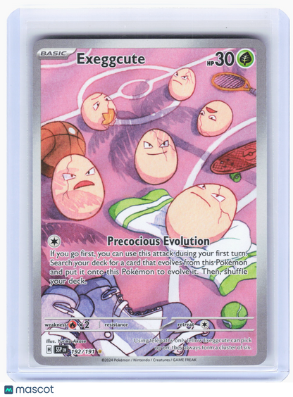2024 Pokemon—Exeggcute #192/191 Surging Sparks—Illustration Rare Holo