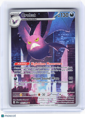 2026 Pokemon—Crobat #93/86 Chaos Rising—Illustration Rare Holo