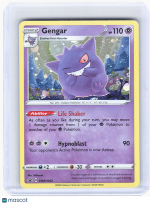 2020 Pokemon—Gengar SWSH052 Sword & Shield Promo Cards—Black Star Promo Holo[LP]