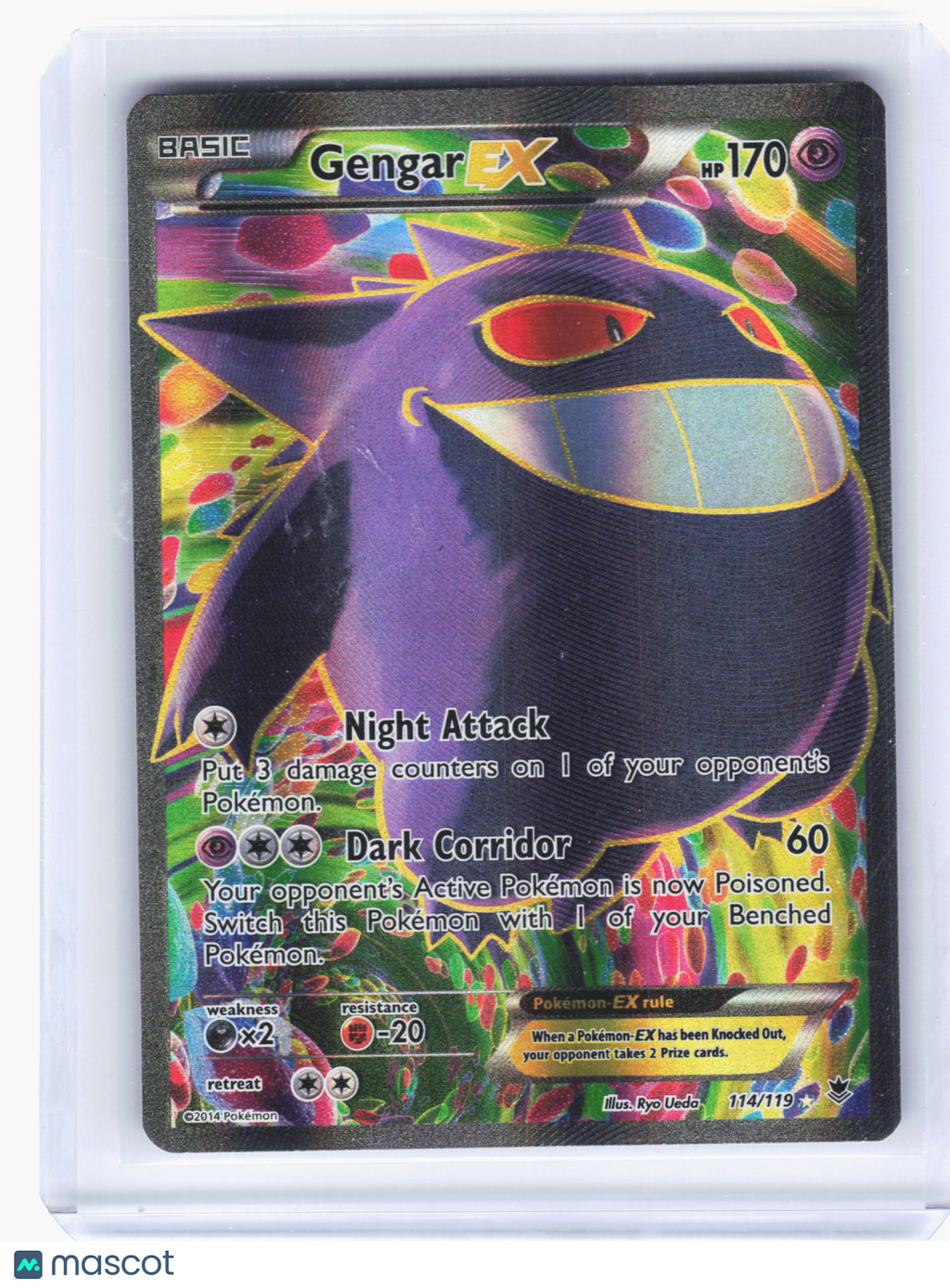 2014 Pokemon—Gengar EX #114/119 Phantom Forces—Ultra Rare Holo [Lightly Played]