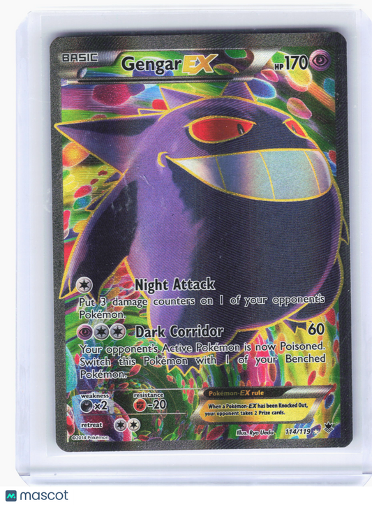 2014 Pokemon—Gengar EX 114/119 Phantom Forces—Ultra Rare Holo[Moderately Played]