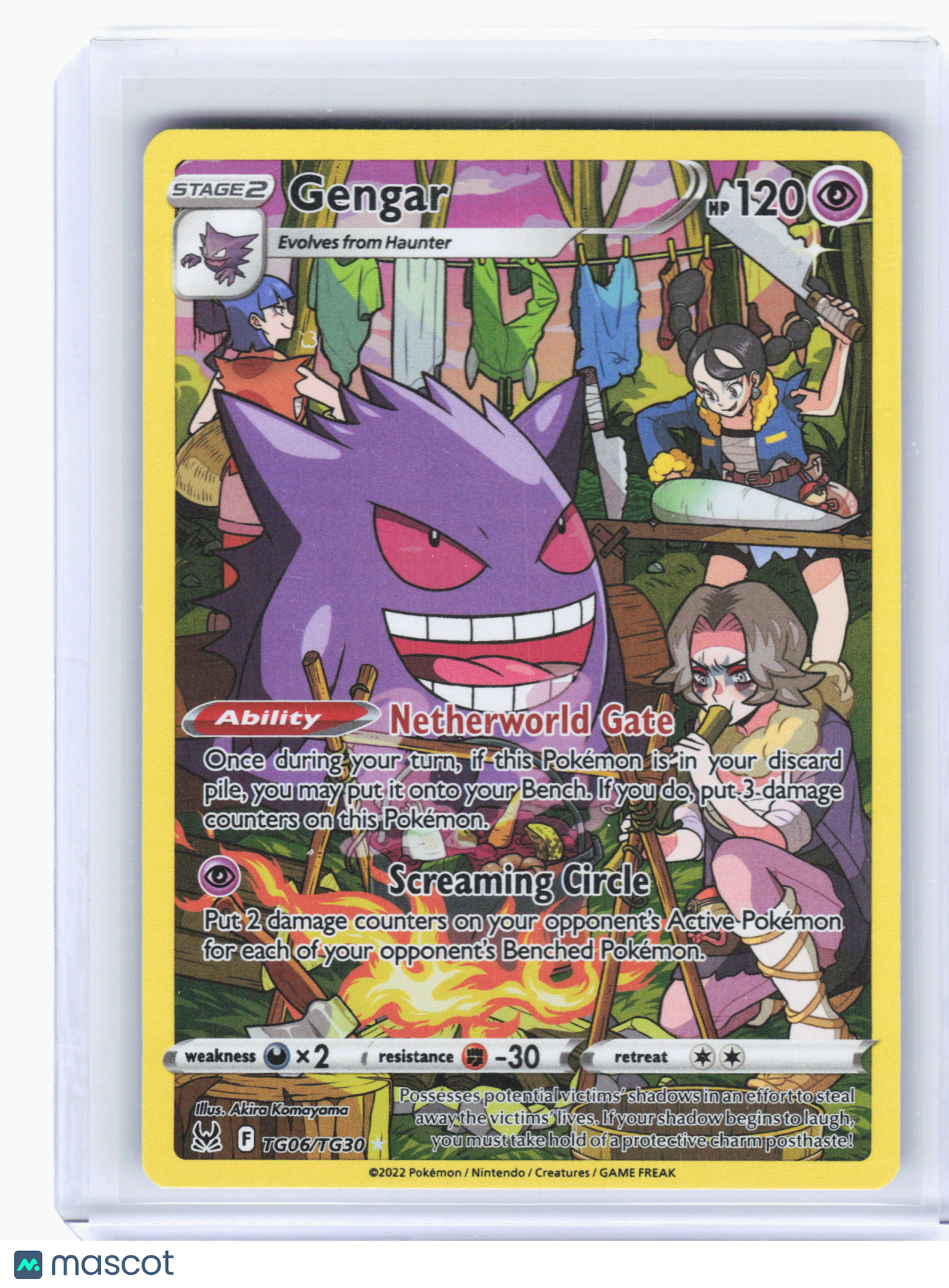 2022 Pokemon—Gengar #TG06/TG30 Lost Origin Trainer Gallery—Ultra Rare Holo