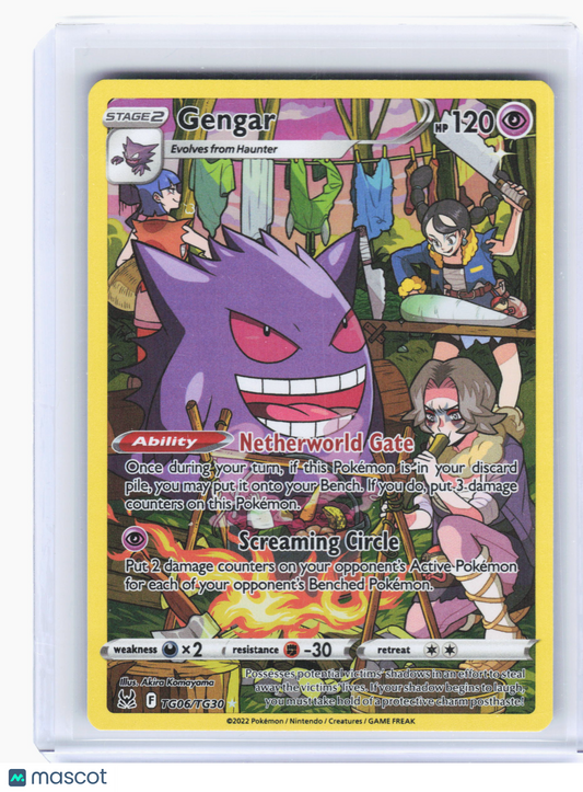 2022 Pokemon—Gengar #TG06/TG30 Lost Origin Trainer Gallery—Ultra Rare Holo
