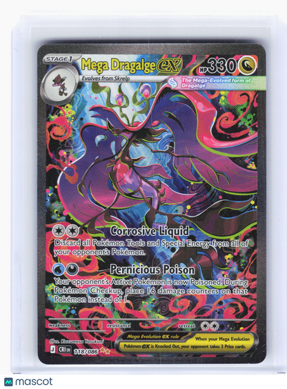 2025 Pokemon—Mega Dragalge ex 118/86 Chaos Rising—Special Illustration Rare Holo