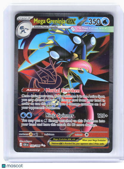 2026 Pokemon—Mega Greninja ex #100/86 Chaos Rising—Ultra Rare Holo