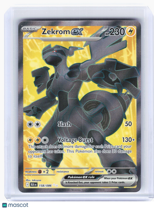 2025 Pokemon—Zekrom ex #158/86 Black Bolt—Ultra Rare Holo