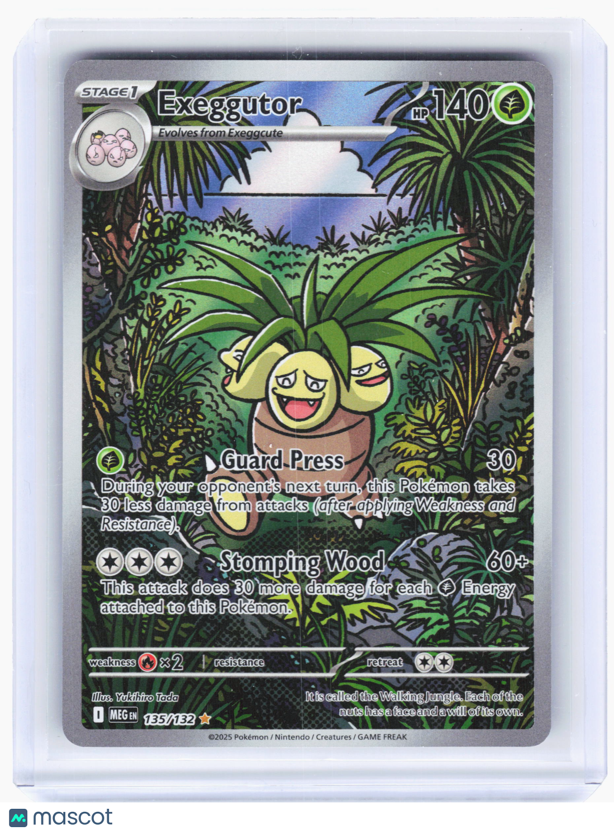 2025 Pokemon—Exeggutor #135/132 Mega Evolution—Illustration Rare Holo