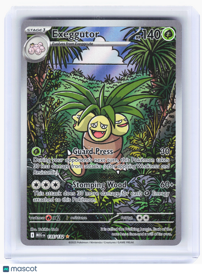 2025 Pokemon—Exeggutor #135/132 Mega Evolution—Illustration Rare Holo