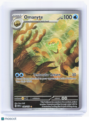 2023 Pokemon—Omanyte #180/165 Scarlet & Violet 151—Illustration Rare Holo