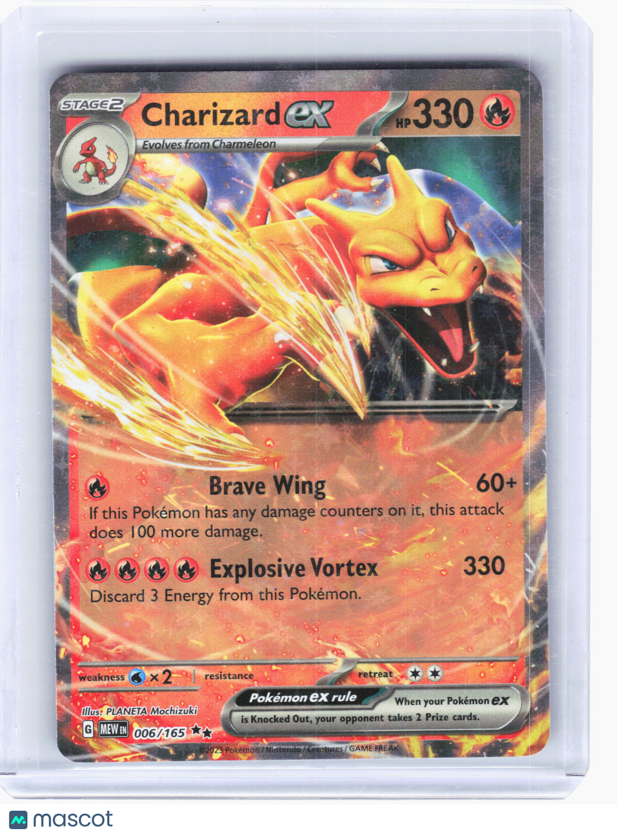 2023 Pokemon—Charizard ex #6/165 Scarlet & Violet 151—Double Rare Holo