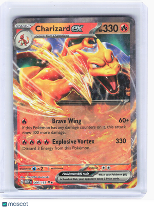 2023 Pokemon—Charizard ex #6/165 Scarlet & Violet 151—Double Rare Holo