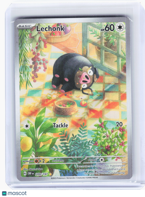2023 Pokemon—Lechonk #209/197 Obsidian Flames—Illustration Rare Holo