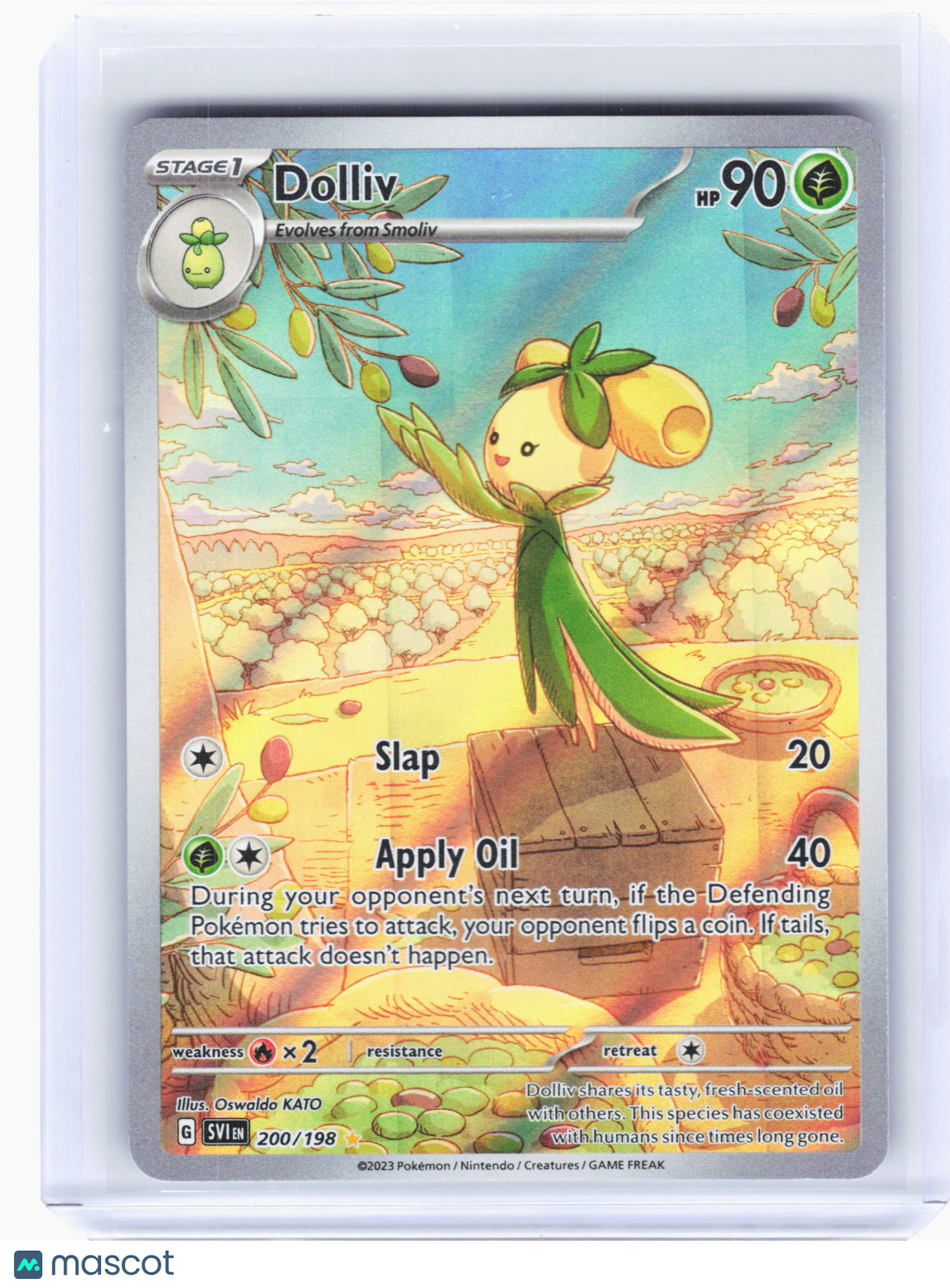 2023 Pokemon—Dolliv #200/198 Scarlet & Violet Base Set—Illustration Rare Holo