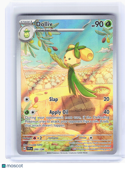 2023 Pokemon—Dolliv #200/198 Scarlet & Violet Base Set—Illustration Rare Holo