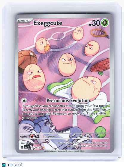 2024 Pokemon—Exeggcute #192/191 Surging Sparks—Illustration Rare Holo