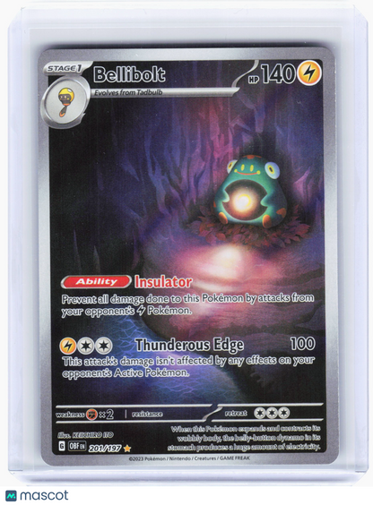 2023 Pokemon—Bellibolt #201/197 Obsidian Flames—Illustration Rare Holo