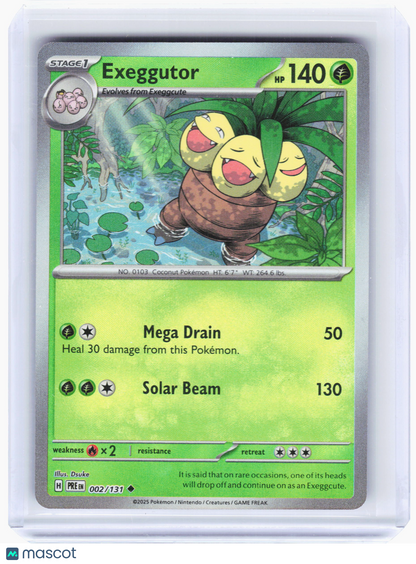 2025 Pokemon—Exeggutor #2/131 Prismatic Evolutions—Uncommon Holo (Master Ball)