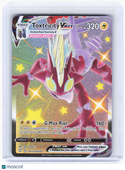2021 Pokemon—Toxtricity VMAX SV113/SV122 Fates: Shiny Vault—Shiny Holo Rare Holo