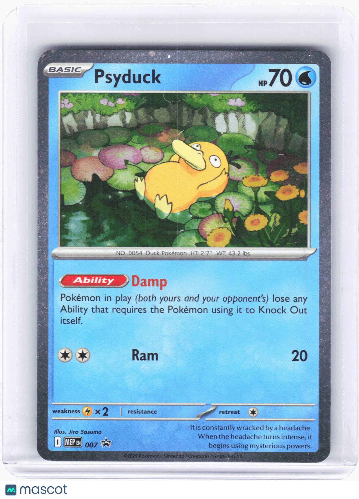 2025 Pokemon—Psyduck #007 Mega Evolution Promo—Black Star Promo Holo