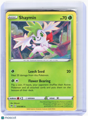 2020 Pokemon—Shaymin #15 Vivid Voltage—Holo Rare Holo (Sealed)
