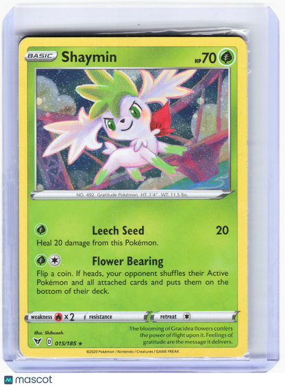 2020 Pokemon—Shaymin #15 Vivid Voltage—Holo Rare Holo (Sealed)
