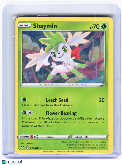2020 Pokemon—Shaymin #15 Vivid Voltage—Holo Rare Holo (Sealed)