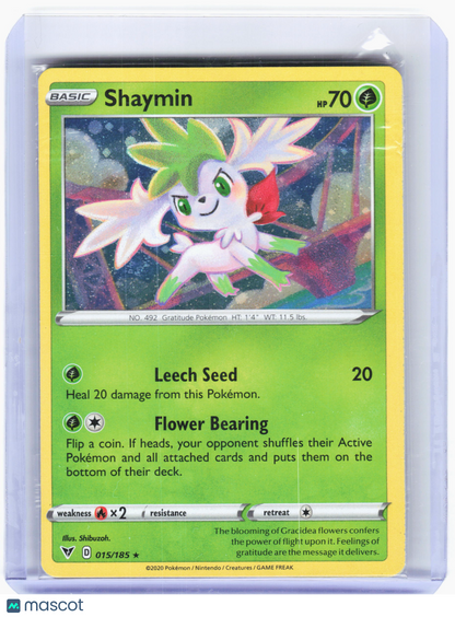 2020 Pokemon—Shaymin #15 Vivid Voltage—Holo Rare Holo (Sealed)