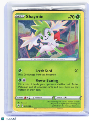 2020 Pokemon—Shaymin #15 Vivid Voltage—Holo Rare Holo (Sealed)